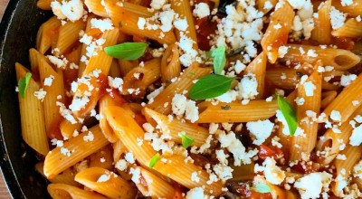 Pasta alla Norma com ricota