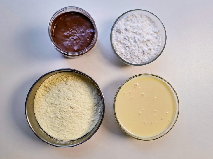 ingredientes para preparo de pastel de ninho com nutella