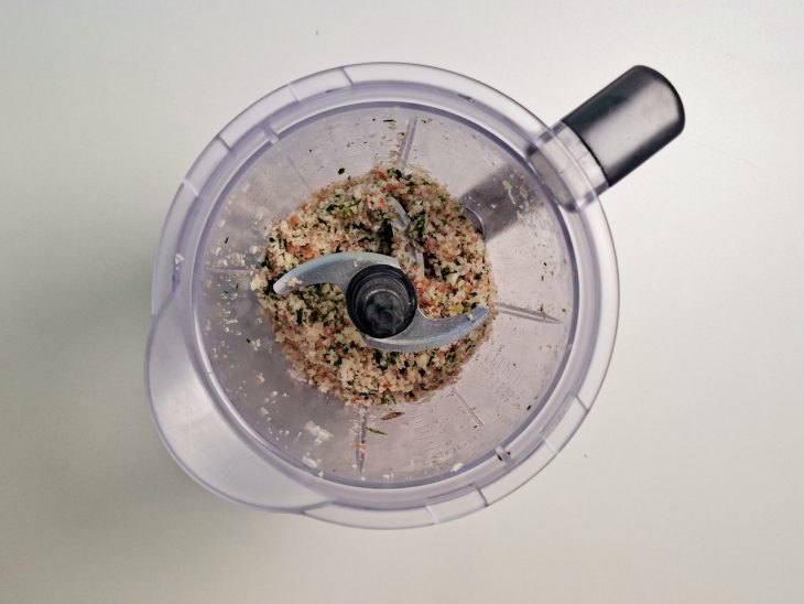 Ingredientes triturados.