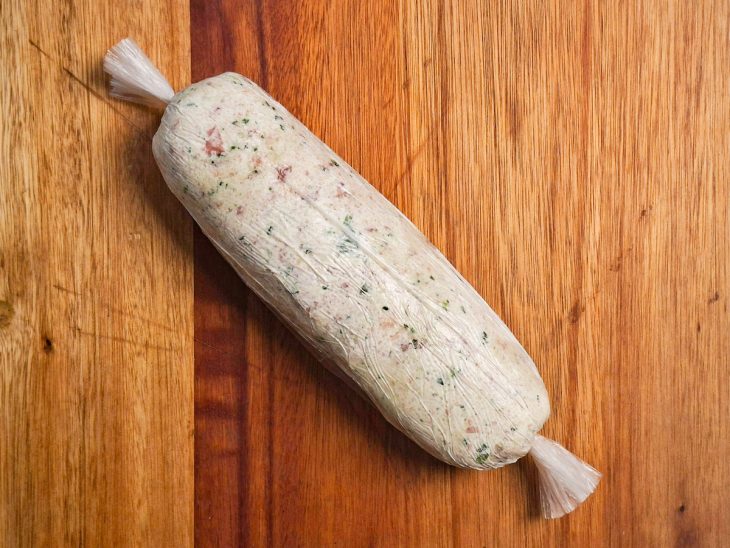 Patê firme, após sair do congelador.