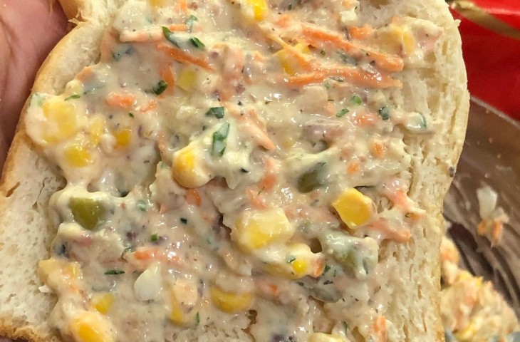 Patê de sardinha com milho