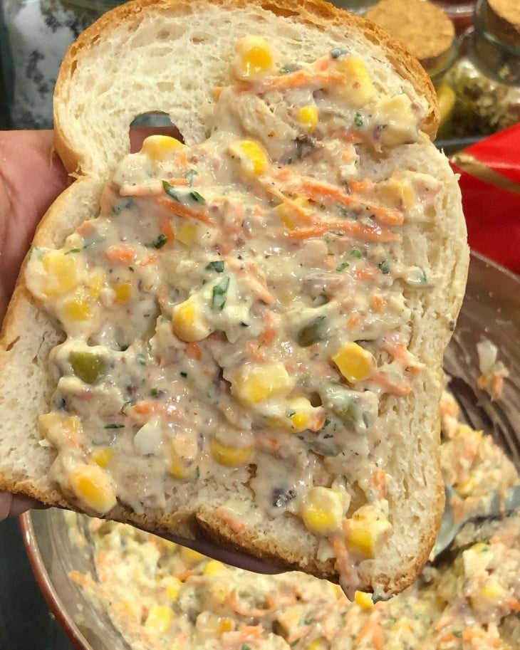 Patê de sardinha com milho