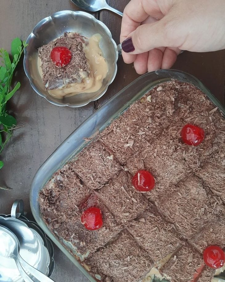 Pavê com doce de leite