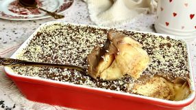 Pavê de chocolate branco e preto