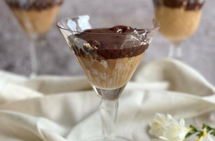 Pavê de doce de leite na taça