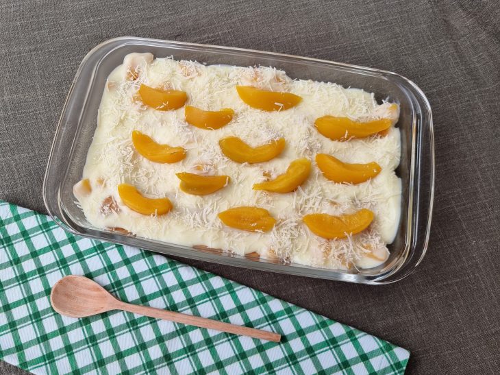 Pavê de pêssego Pavê de pêssego