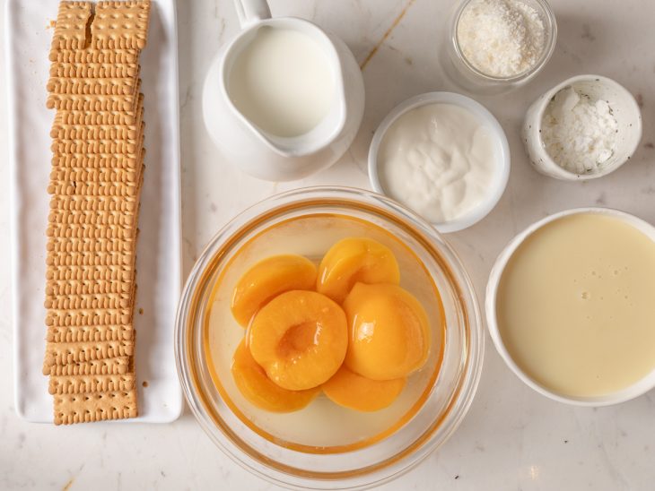 Ingredientes reunidos para o preparo da receita.