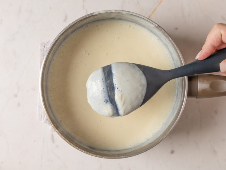 Creme pronto na panela.