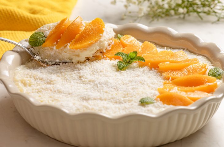 Pavê de pêssego fácil