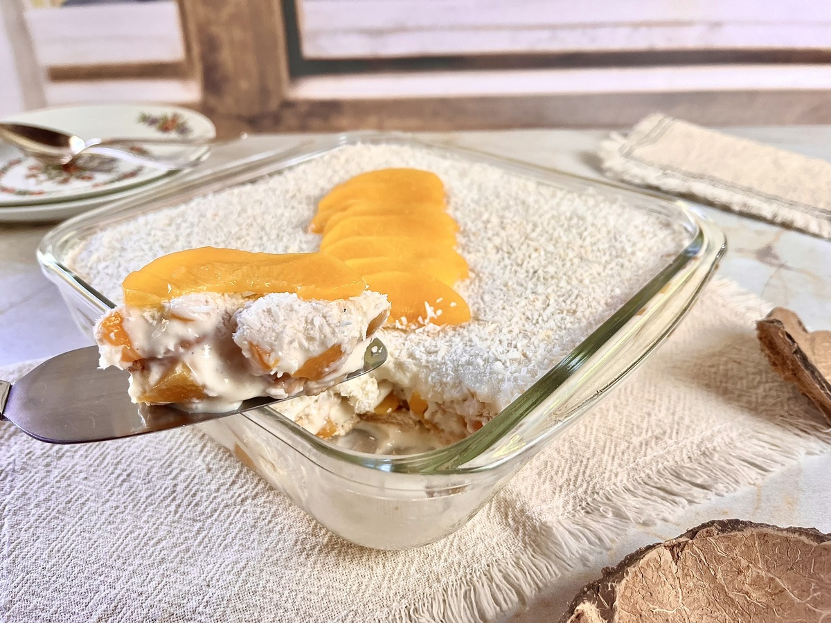 Pavê de pêssego simples