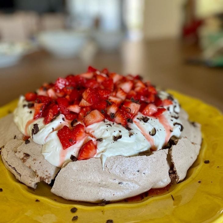 Pavlova de chocolate