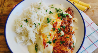 Peixe assado cremoso