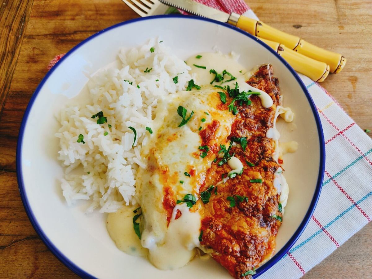 Peixe assado cremoso