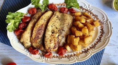 Peixe assado no forno