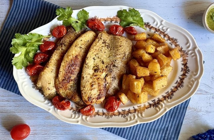 Peixe assado no forno