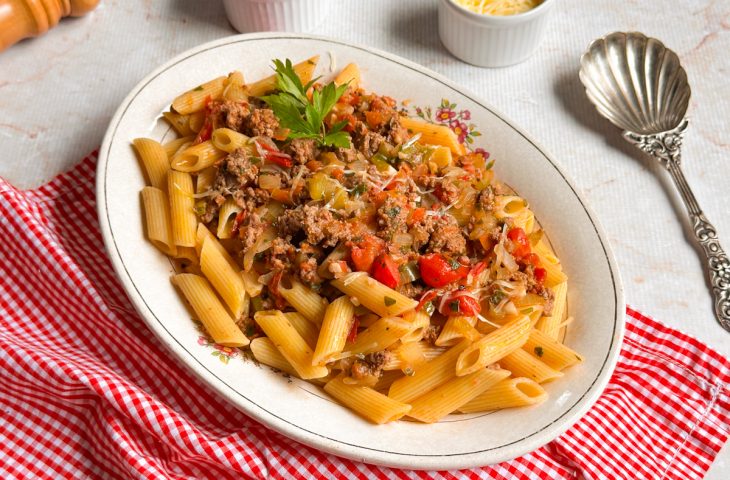 Penne à bolonhesa simples