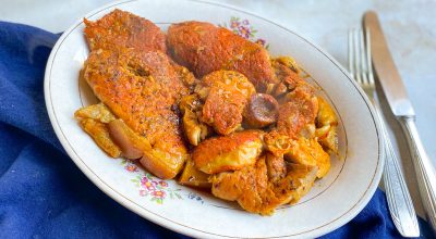 Pernil na panela de pressão