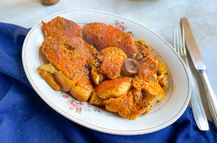 Pernil na panela de pressão