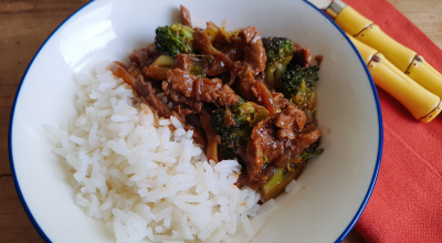 Picadinho de carne com brócolis