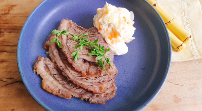 Picanha assada com sal grosso