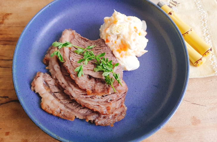 Picanha assada com sal grosso