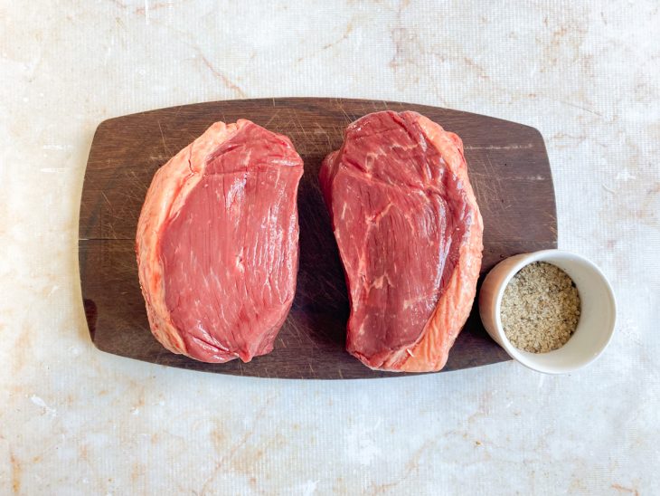 Ingredientes reunidos para o preparo da receita.