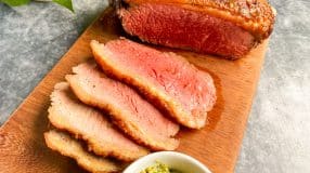 Picanha na air fryer com sal grosso