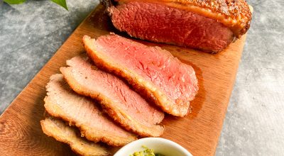 Picanha na air fryer com sal grosso