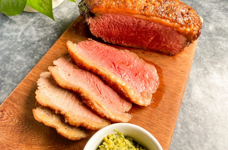 Picanha na air fryer com sal grosso
