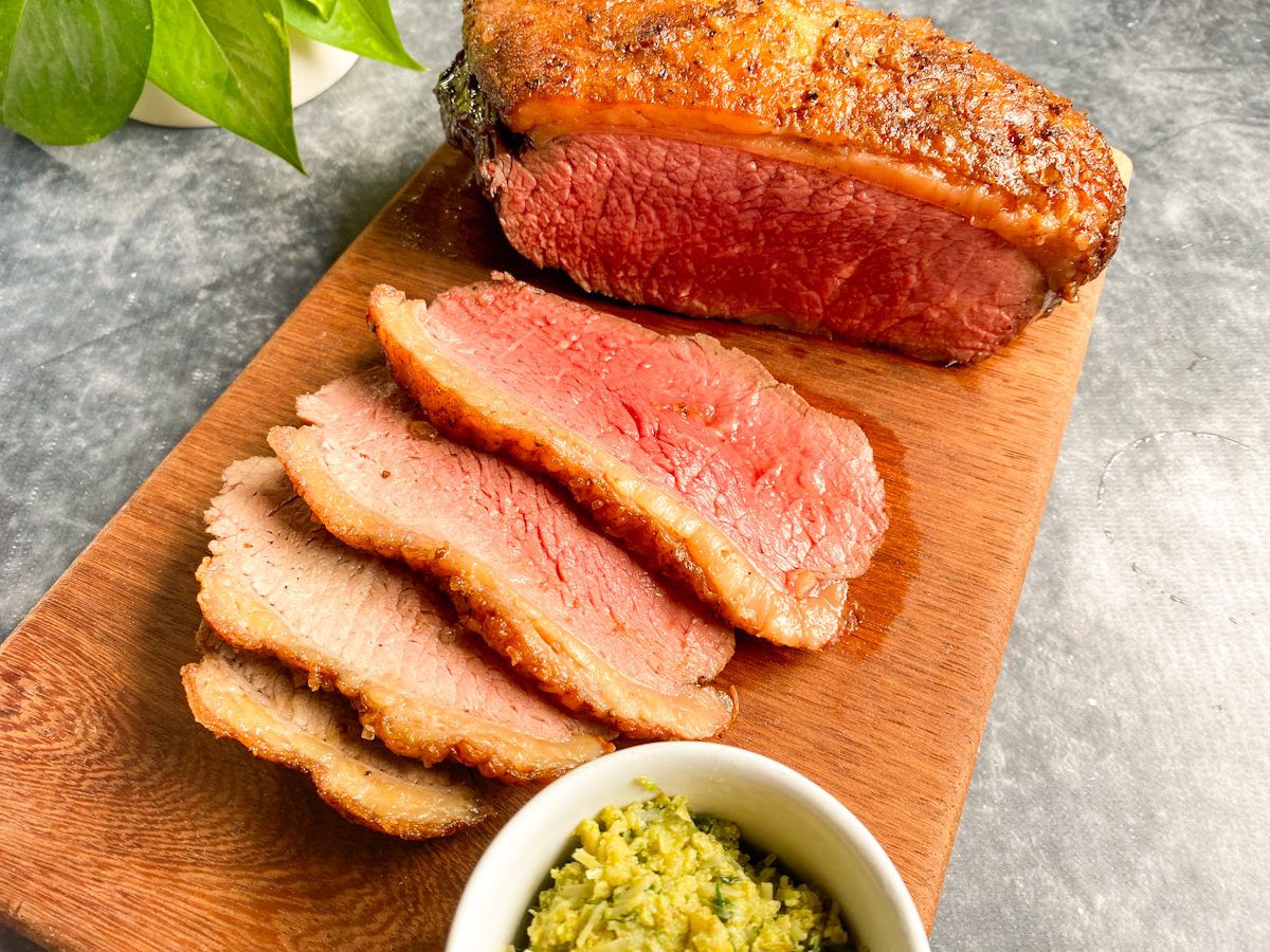 Picanha na air fryer com sal grosso