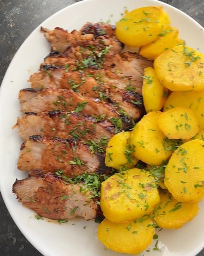 Picanha suína na airfryer