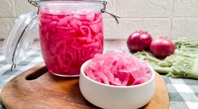 Picles de cebola roxa