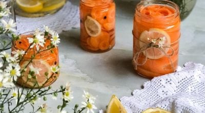 Picles de cenoura com limão