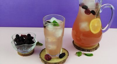 Pink lemonade de amora e framboesa