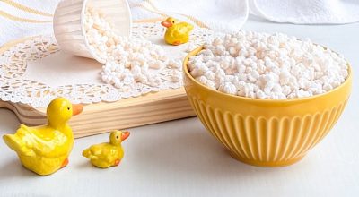 Pipoca de sagu no micro-ondas