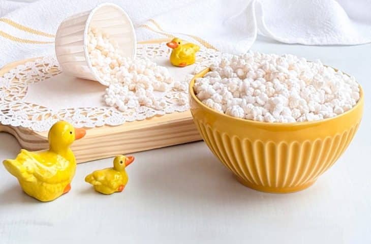 Pipoca de sagu no micro-ondas