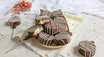 Pirulito de chocolate recheado