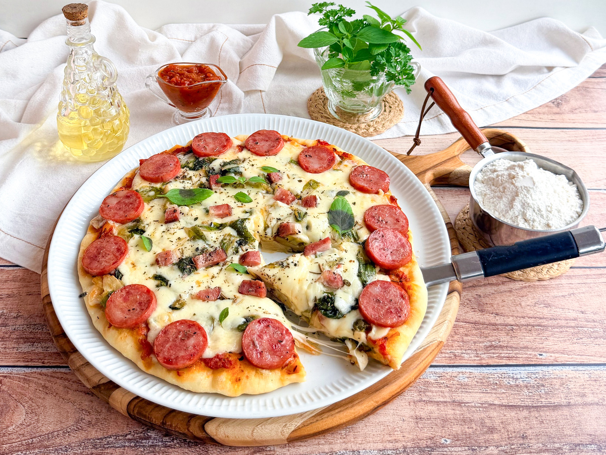 Pizza caseira simples