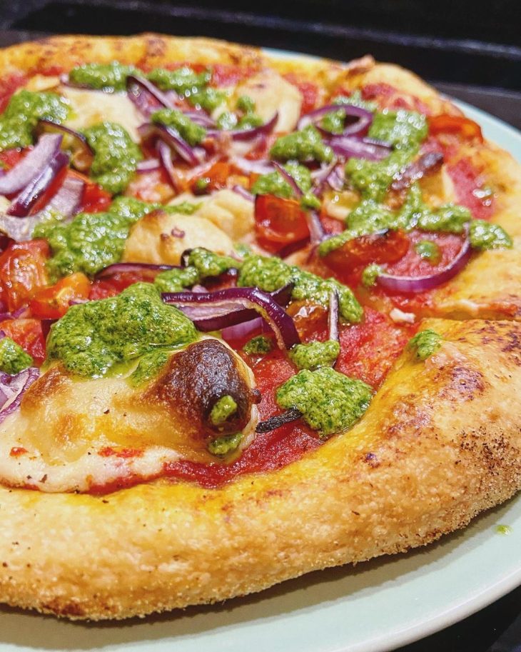 Pizza caseira vegana