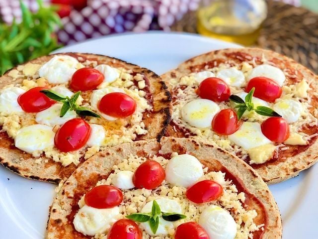 Pizza de batata-doce na frigideira