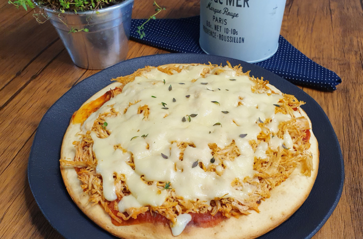 Pizza de frango de liquidificador