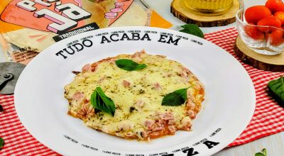 Pizza de frigideira com wrap
