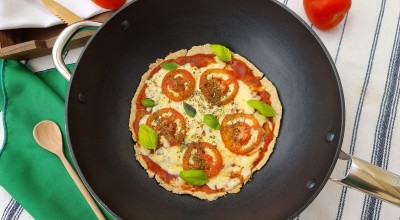 Pizza de frigideira fit fácil