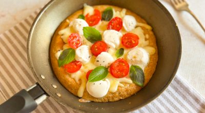 Pizza de frigideira sem glúten