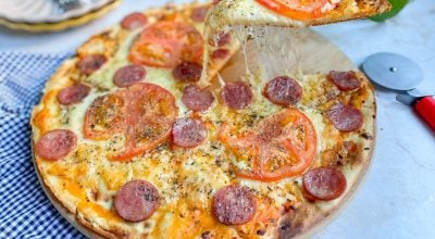 Pizza de liquidificador simples e rápida