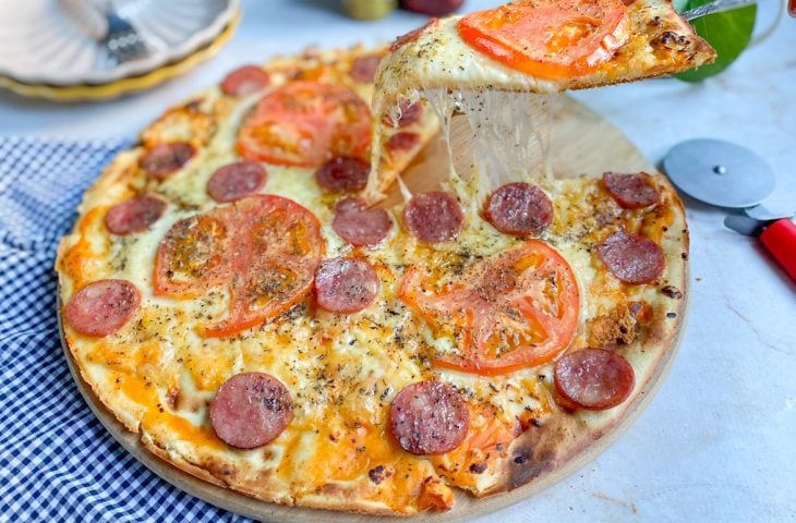 Pizza de liquidificador simples e rápida
