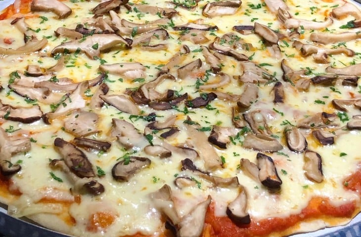 Pizza de shitake