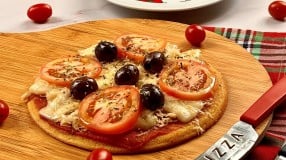 Pizza low carb de frigideira