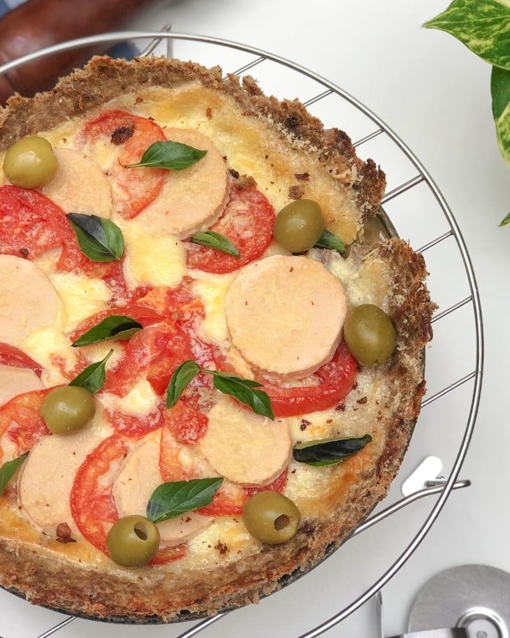 Pizza simples low carb