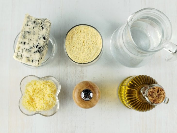 Ingredientes reunidos para o preparo da receita.